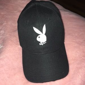Black playboy bunny hat